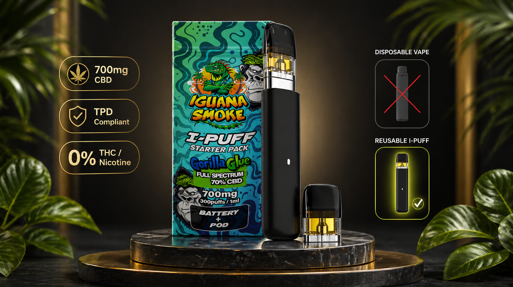 Iguana Smoke I-Puff CBD Vape