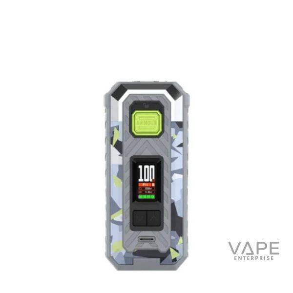 Mod Camo Blue vape device with digital screen and camouflage pattern from Vaporesso