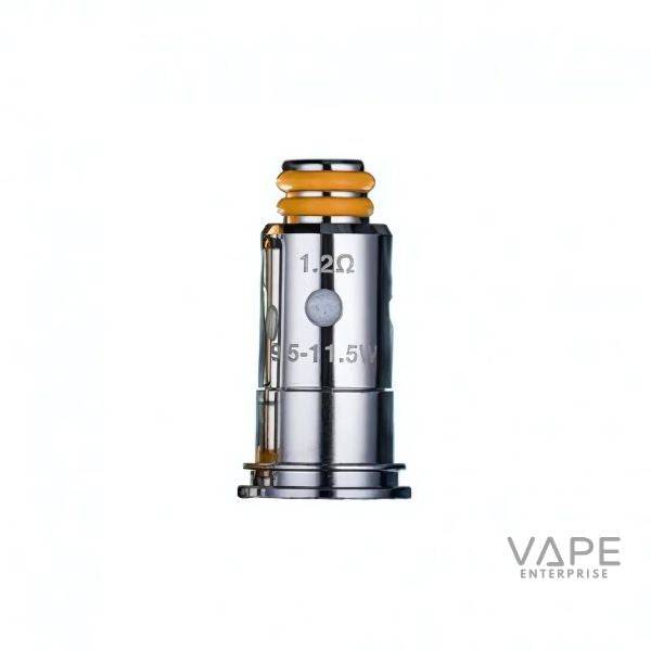 Aegis Pod G Coil by Geekvape, 1.2 ohm resistance, 5-11.5 watt, with orange O-rings on top