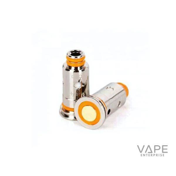 Two Geekvape Aegis Pod G Coil ST vape coils with orange accents on white background
