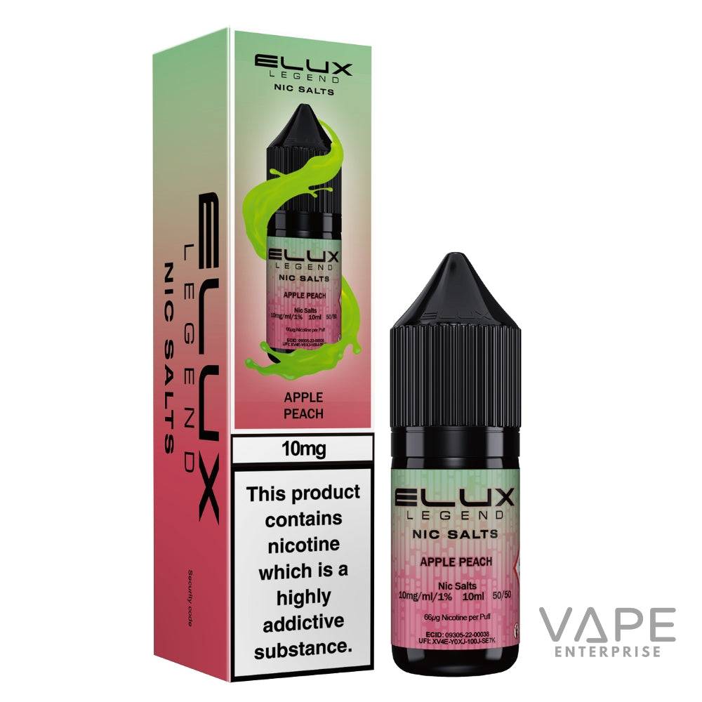 Ellux Legend Nic Salts
Apple Peach