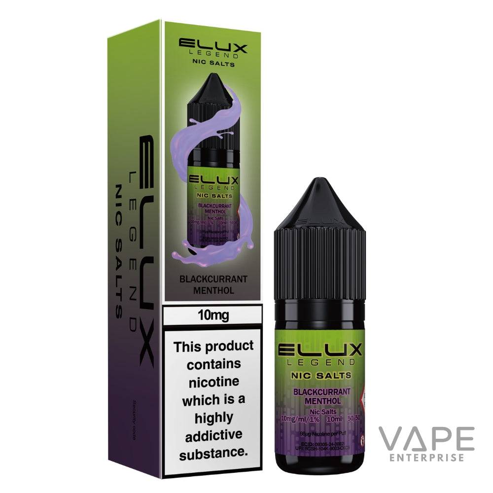 Elux Legend Nic Salts
Blackcurrant Menthol