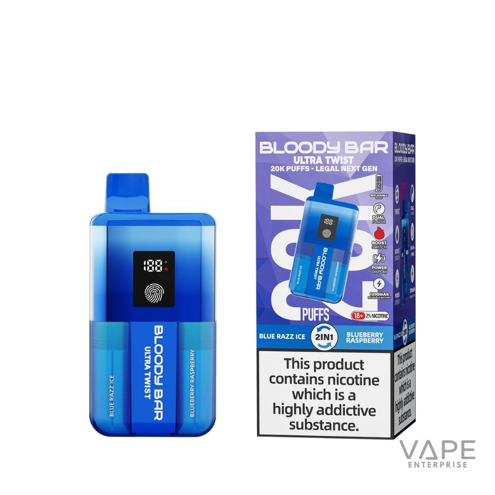 Bloody Bar Ultra-Twist 20k
Blue Razz Ice