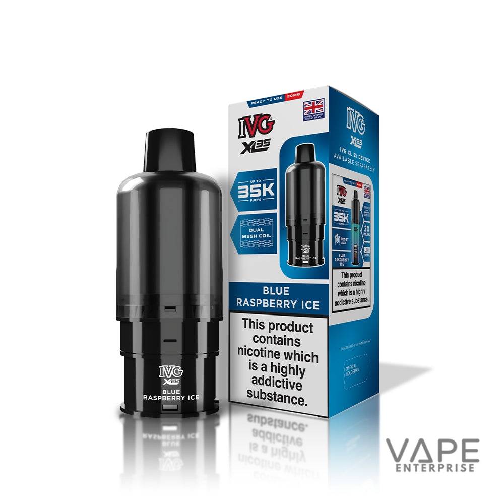 IVG vape device and packaging on a white background
BlueRaspberryIce