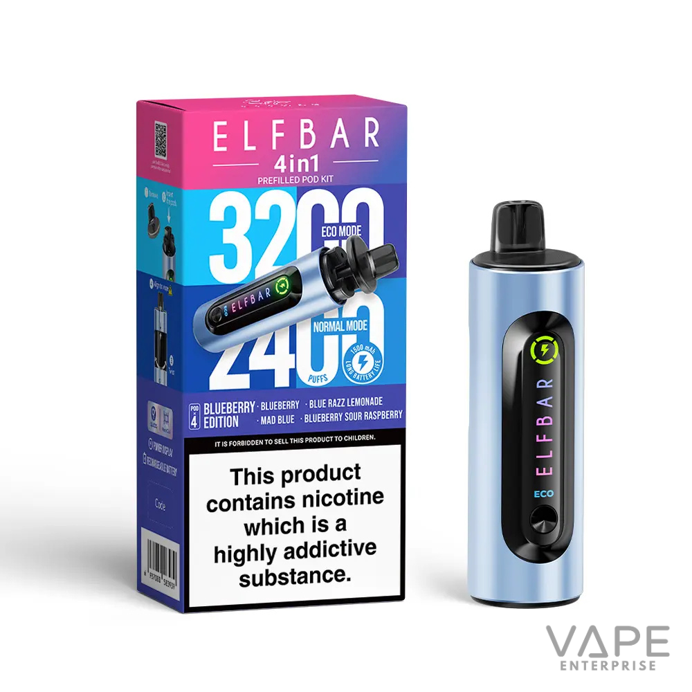 Elf Bar 4-in-1 Vape Pod Kit | 3200 Puffs | Multi-Flavour Pod System
