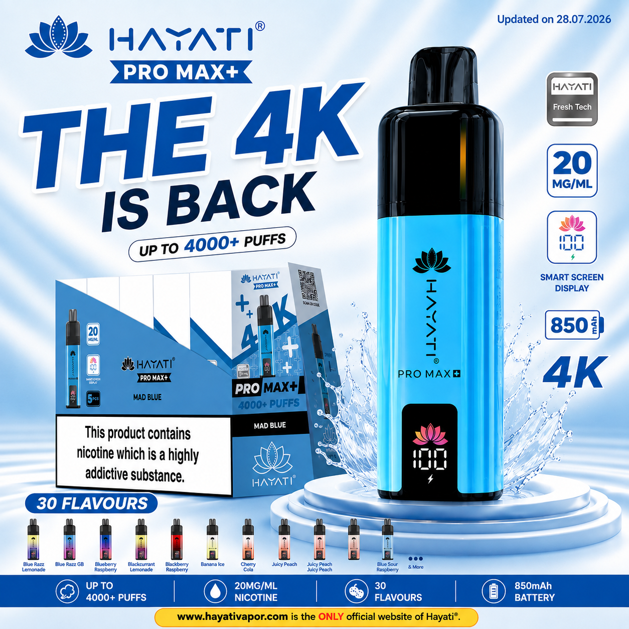 Hayati Pro Max+ 4K Pods | Up to 4000+ Puffs