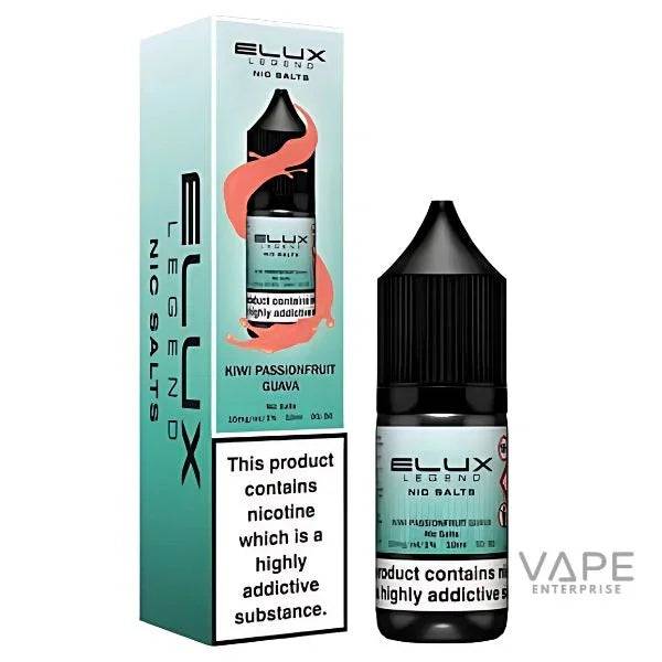 Elux Legend Kiwi Passionfruit Guava Nic Salt E-Liquid 10ml for refillable vape kits