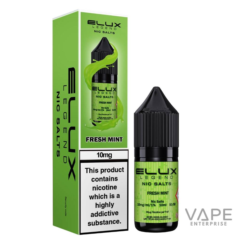 Ellux Legend Nic Salts
Fresh Mint