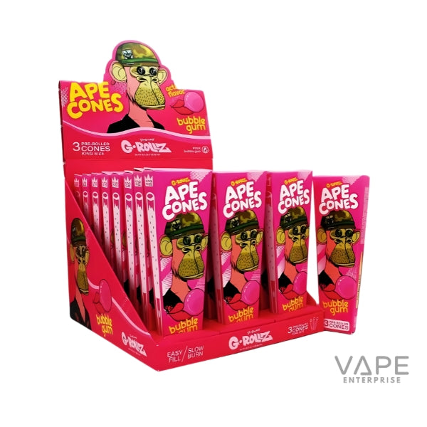 G-Rollz | Ape Cones (3-pack) | Bubble Gum Vape Enterprise G-Rollz | Ape Cones (3-pack) | Bubble Gum Vape Enterprise