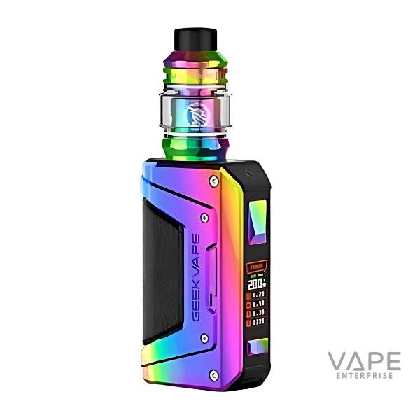 Geekvape L200 Aegis Legend 2 200W rainbow vape mod with tank and digital display