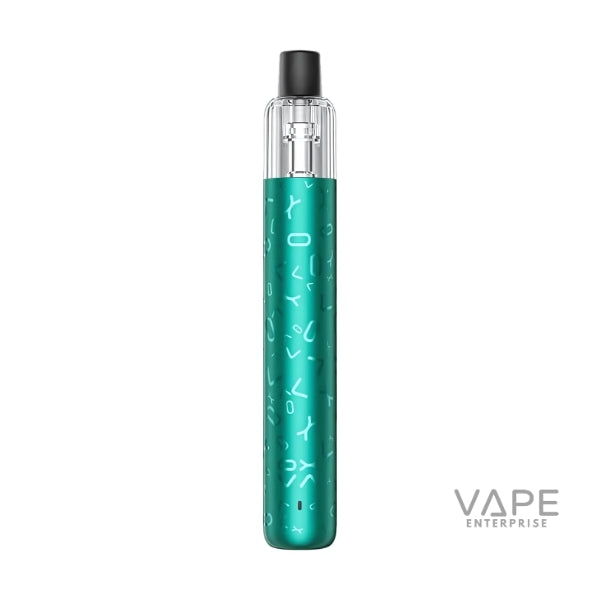 Green ARTIO vape pen with black mouthpiece on white background, branded VAPE Enterprise