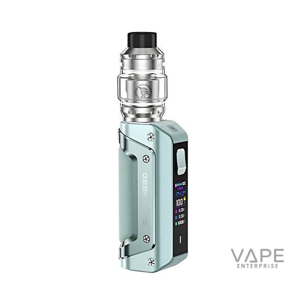 GeekVape Aegis Solo 3 vape kit in green with digital display and silver tank