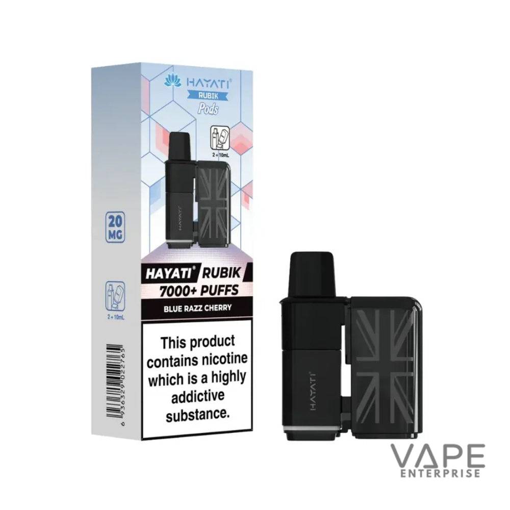 Hayati Rubik vape pods Blue Razz Cherry flavor with 7000+ puffs and 20mg nicotine