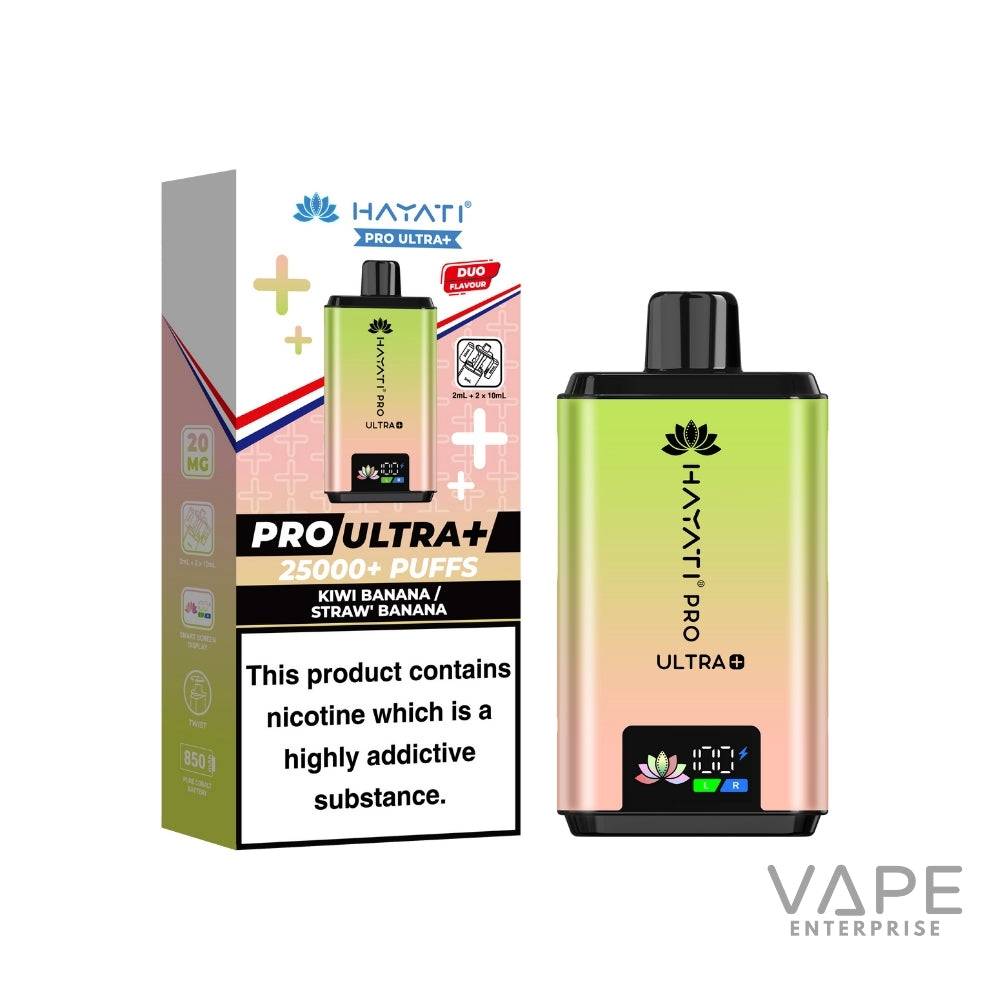 Hayati Pro Ultra Plus 25000 Puffs Kiwi Banana Straw Banana