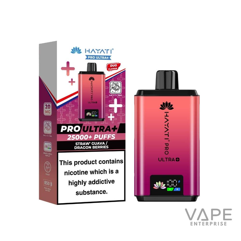 Hayati Pro Ultra Plus 25000 Puffs
Straw Guava Dragon Berries