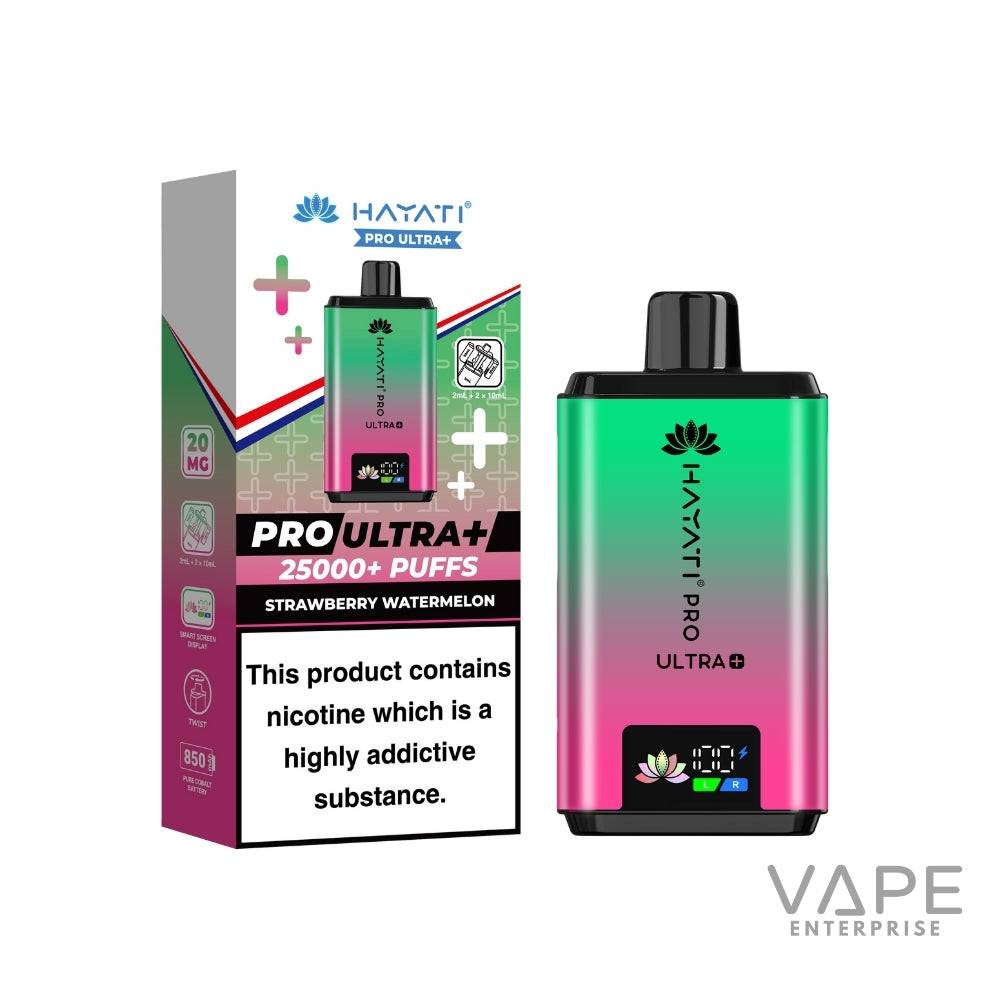 Hayati Pro Ultra Plus 25000 Puffs
Strawberry Watermelon