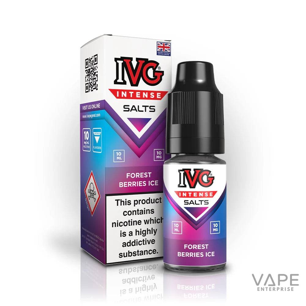 IVG Intense Salts Forest Berries Ice nicotine vape juice 10ml bottle with packaging