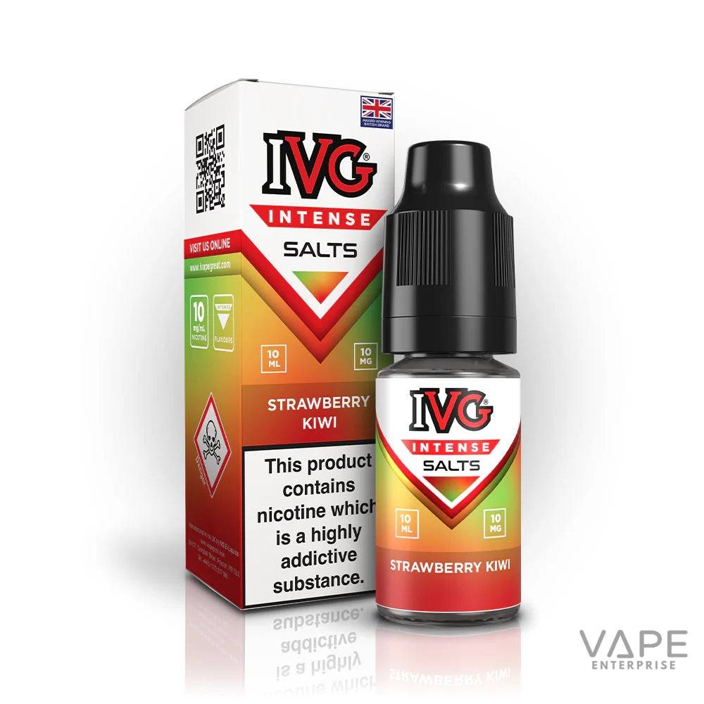 IVG Intense Salts strawberry kiwi nicotine e-liquid 10ml bottle with packaging