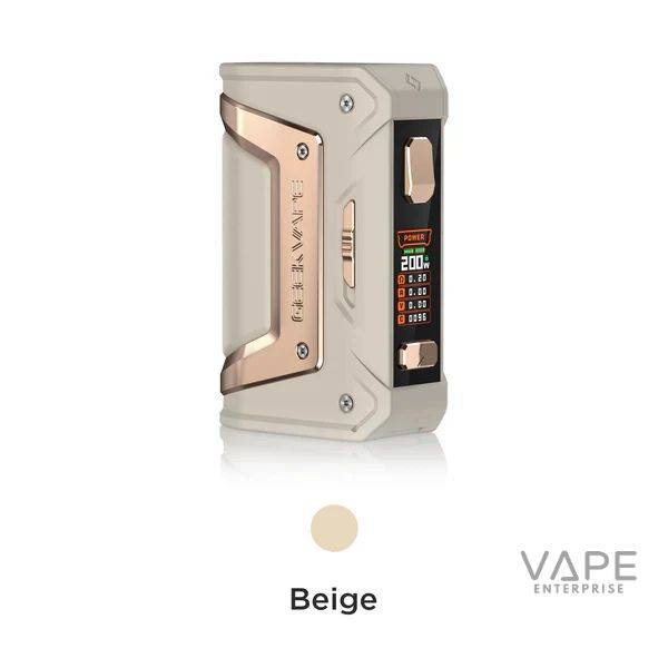 Beige Legend 2 Classic vape mod with LED screen and rose gold accents