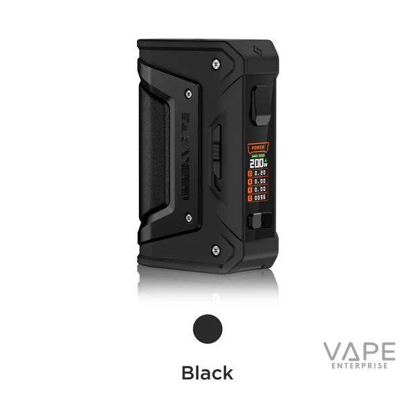 Black rectangular Legend 2 Classic vape mod with digital screen and ergonomic grip