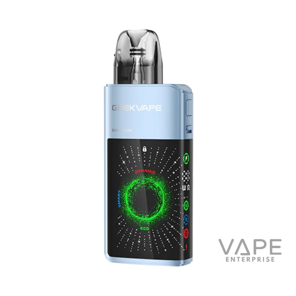 Ocean Blue Digi-QVista Geekvape device with a white background