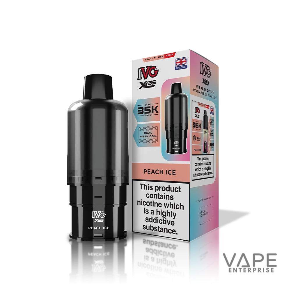 IVG vape device and packaging on a white background
PeachIce