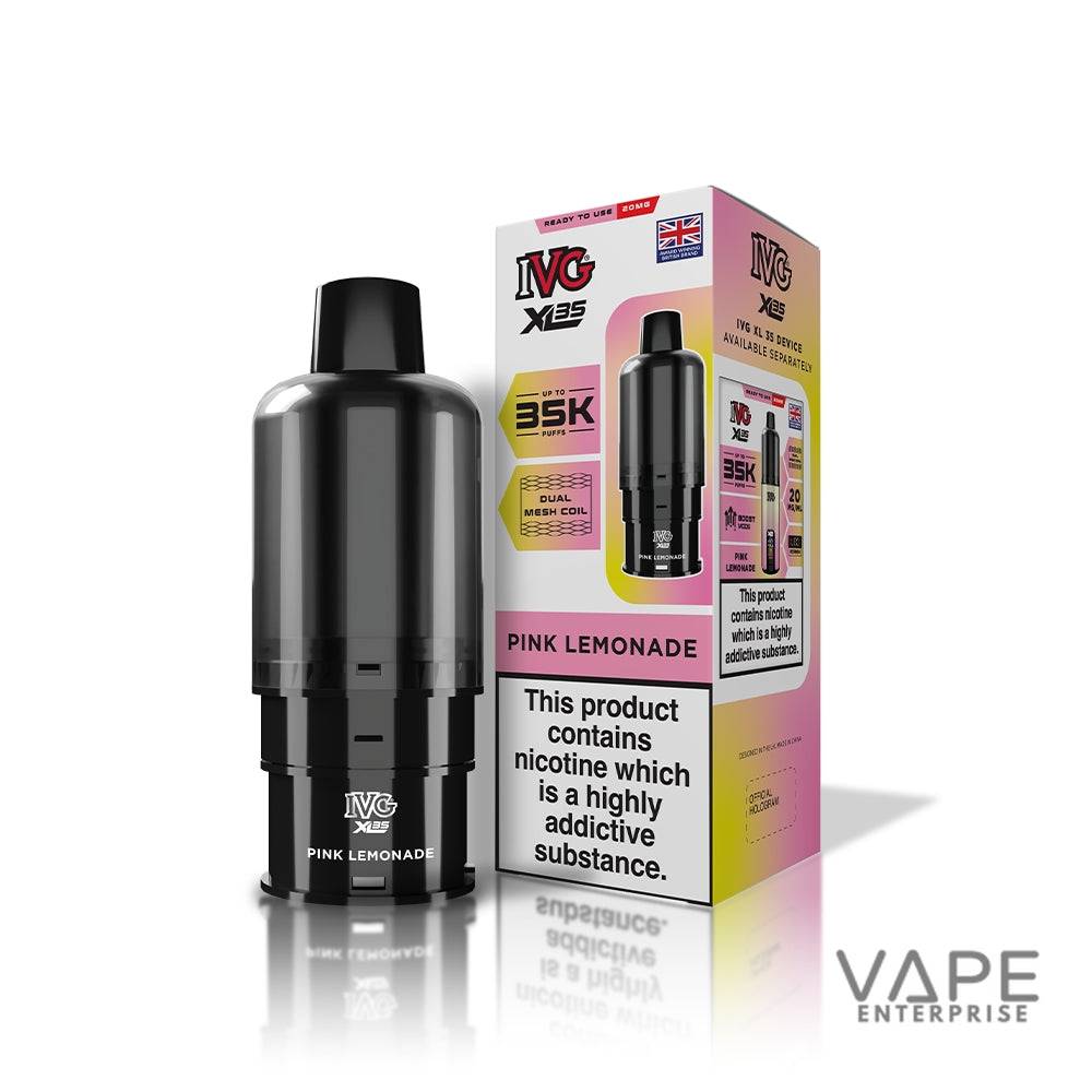 IVG vape device and packaging on a white background
PinkLemonade