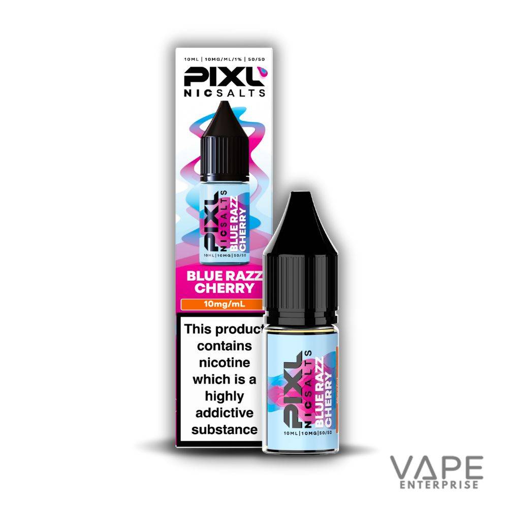 Pixl Nic Salts Blue Razz Cherry 10ml nicotine salt e-liquid bottle with box packaging