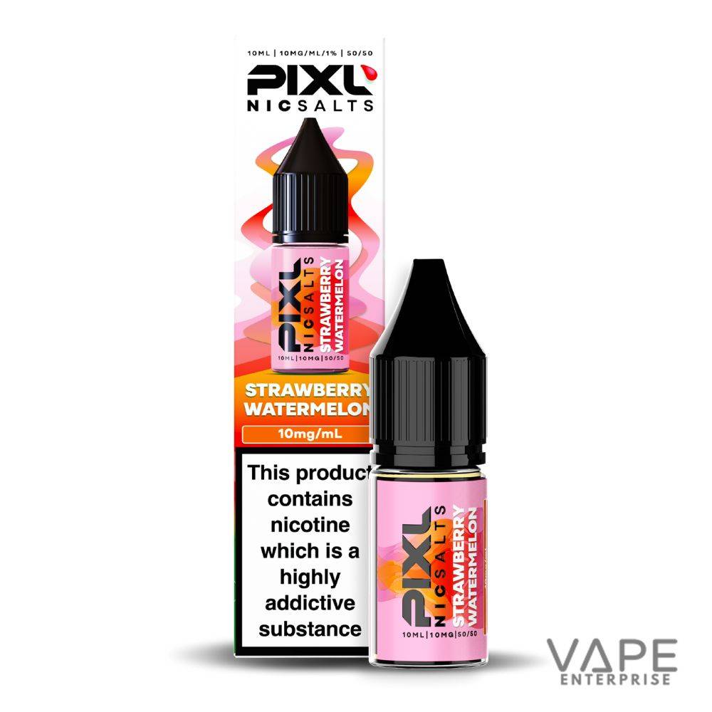Pixl Nic Salts Strawberry Watermelon 10ml nicotine salt e-liquid bottle and packaging