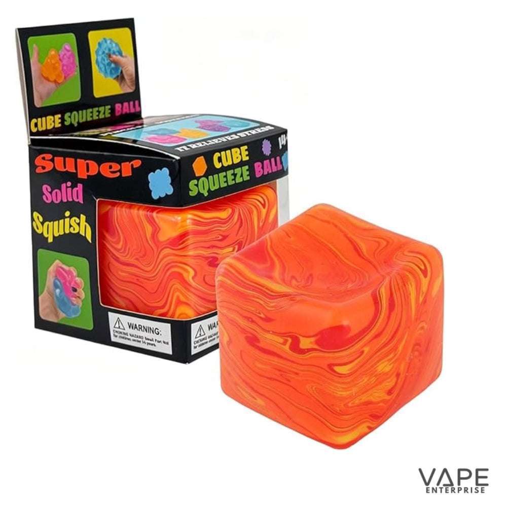 Squishy Toy Cube Orange Vape Enterprise