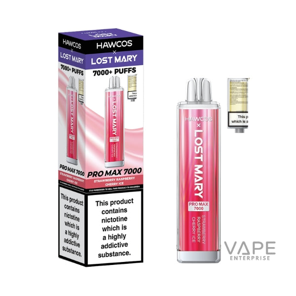 HAWCOS X LOST MARY PRO MAX 7000
STRAWBERRY_RASPBERRY_CHERRY_ICE_1