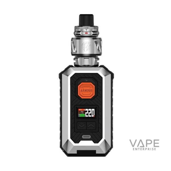 Silver Vaporesso Armour Max vape kit with digital display and black accents