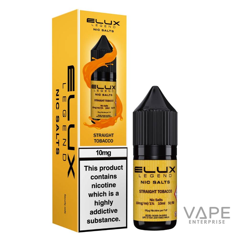 Ellux Legend Nic Salts
Straight Tobacco