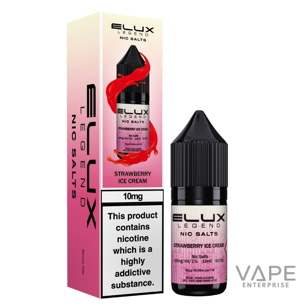 Ellux Legend Nic Salts
Strawberry Ice Cream