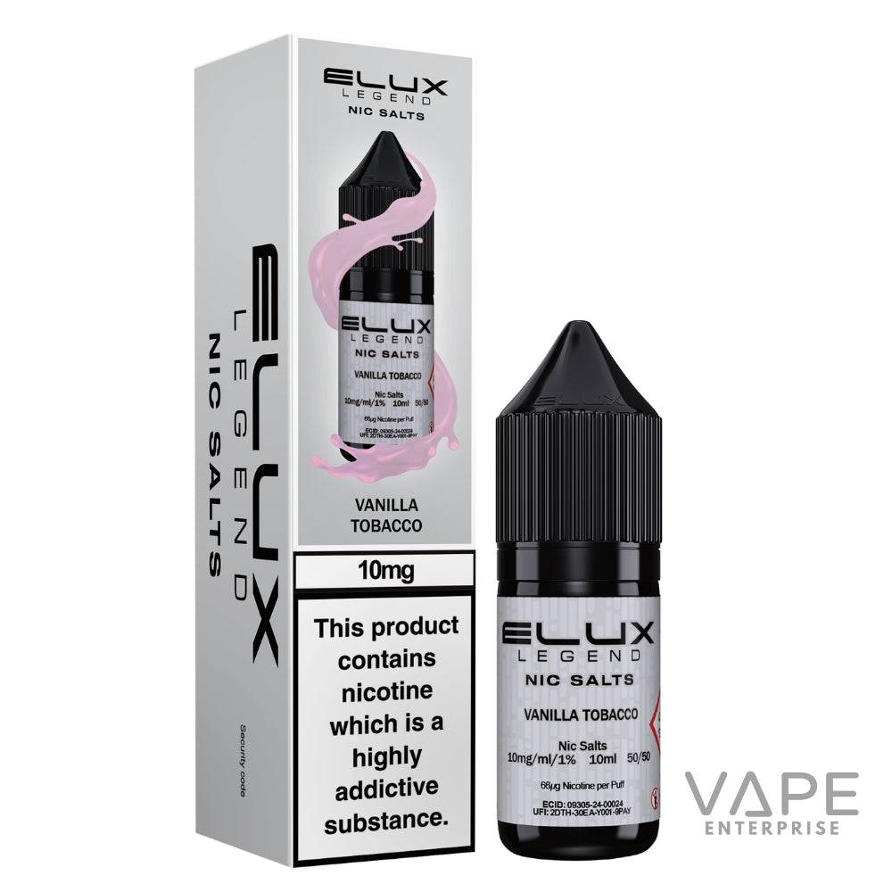 Ellux Legend Nic Salts
Vanilla Tobacco