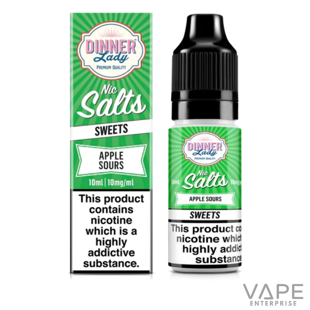Dinner Lady Nic Salts Apple Sours vape juice bottle
applesours