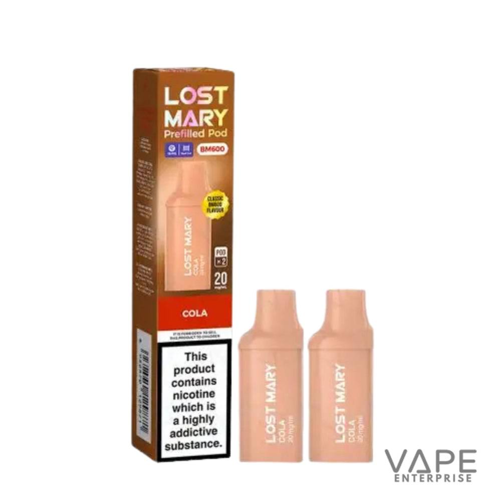 Lost Mary vape pods and packaging on a white background