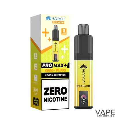 Hayati Pro Max plus 6000 Puffs - 0mg (ZERO NICOTINE)